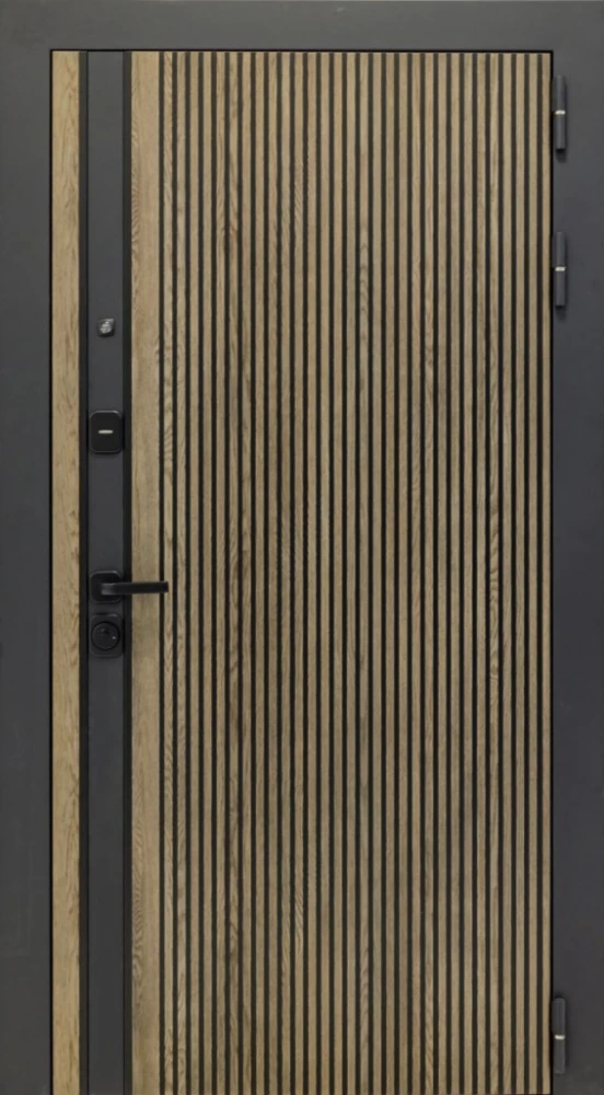 Входная дверь ДвериПРО Росна СБ-1 (ст. белое, 16мм, Капучино) DPRO226394 внешняя сторона